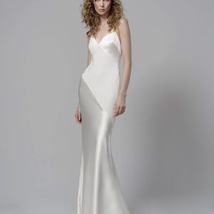 Elizabeth Fillmore Cate Bias Seemed Silk Wedding Dress